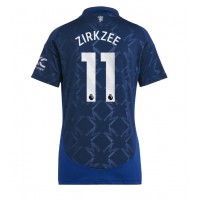 Maglia Calcio Manchester United Joshua Zirkzee #11 Seconda Divisa Donna 2024-25 Manica Corta